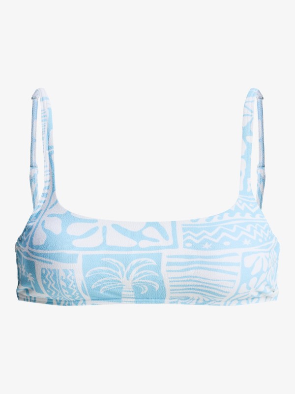 6 Flowers Wave Bralette - Bikini Top for Women Blue ERJX305575 Roxy