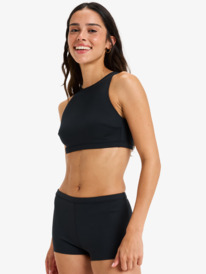 1 Roxy Pro Wave Crop Top Sd - Bikini Top for Women Black ERJX305582 Roxy
