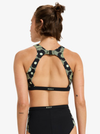 3 Roxy Pro Wave Crop Top Pt - Bikini Top for Women Black ERJX305583 Roxy