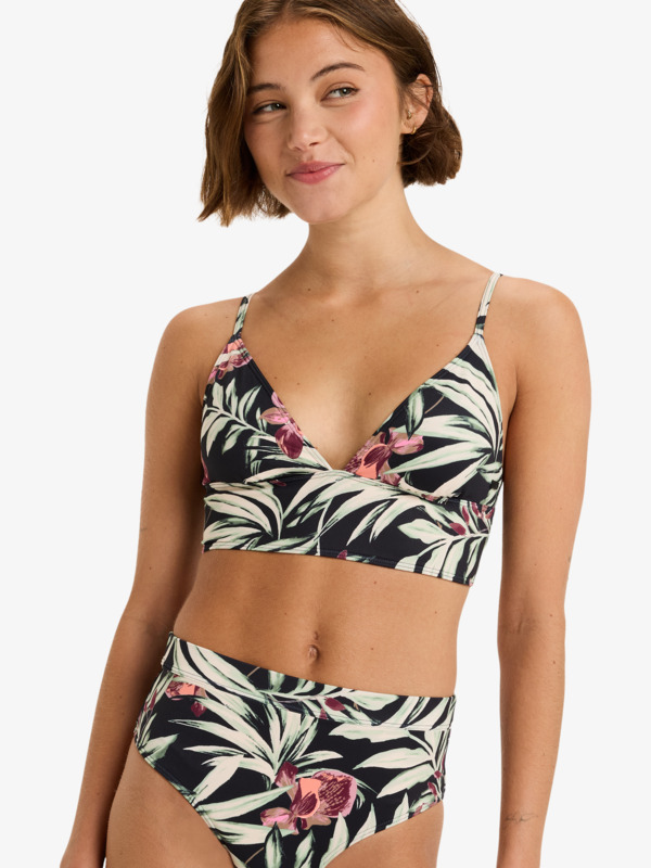 0 Pt Beach Classics Tank Tri - Triangle Bikini Top for Women Black ERJX305585 Roxy