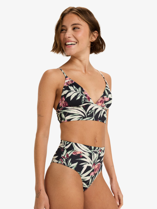 1 Pt Beach Classics Tank Tri - Triangle Bikini Top for Women Black ERJX305585 Roxy