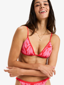 0 Khloe Mini Fixed Tri - Triangle Bikini Top for Women Red ERJX305588 Roxy