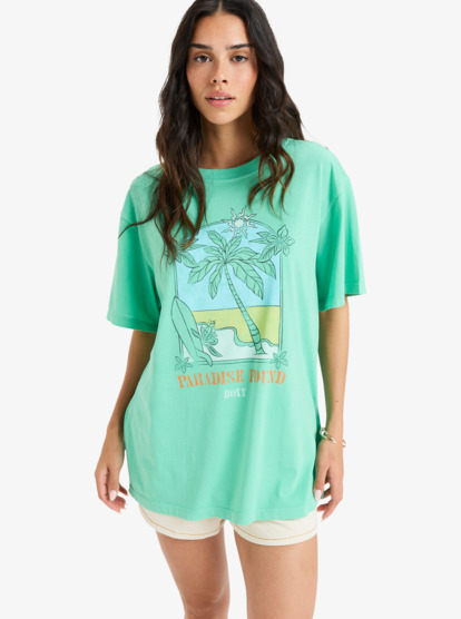 Sunny oversize Enzyme Wash - Oversized Short Sleeve T-Shirt for Women  ERJZT05966