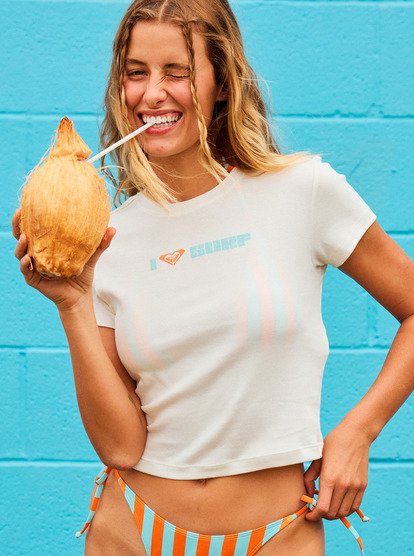 Beach Love - Crop Short Sleeve T-Shirt for Women  ERJZT05968