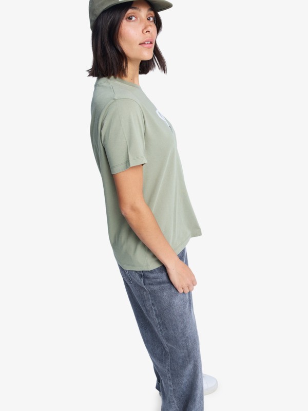 1 Ocean Road Art - Short Sleeve T-Shirt for Women Green ERJZT06015 Roxy