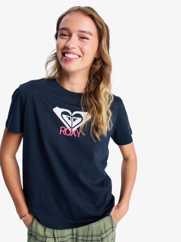 0 Ocean Road Art - Short Sleeve T-Shirt for Women Black ERJZT06015 Roxy