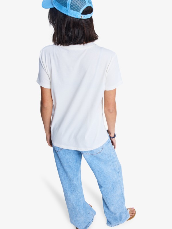 6 Ocean Road Art - Short Sleeve T-Shirt for Women White ERJZT06015 Roxy