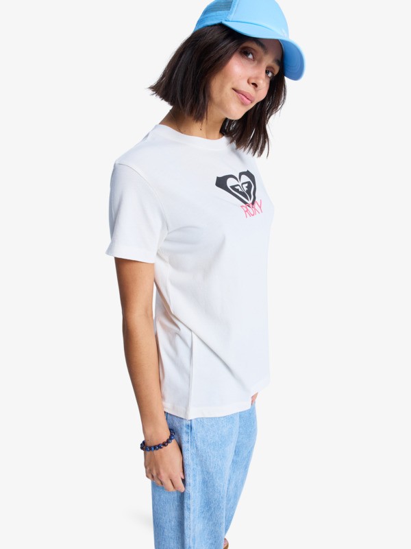 3 Ocean Road Art - Short Sleeve T-Shirt for Women White ERJZT06015 Roxy