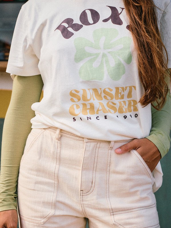 2 Hangloose Poster - Short Sleeve T-Shirt for Women White ERJZT06018 Roxy