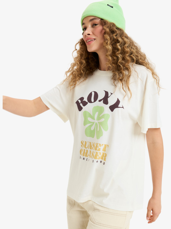 4 Hangloose Poster - Short Sleeve T-Shirt for Women White ERJZT06018 Roxy