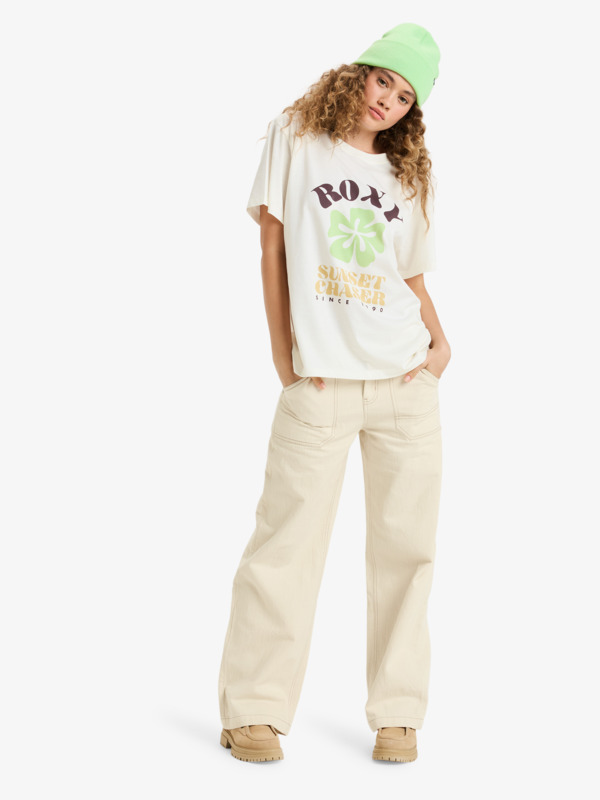 5 Hangloose Poster - Short Sleeve T-Shirt for Women White ERJZT06018 Roxy