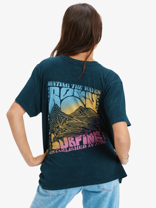 4 Sunnyoversize Optic Wash - Oversized T-Shirt for Women Black ERJZT06022 Roxy