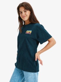 1 Sunnyoversize Optic Wash - Oversized T-Shirt for Women Black ERJZT06022 Roxy