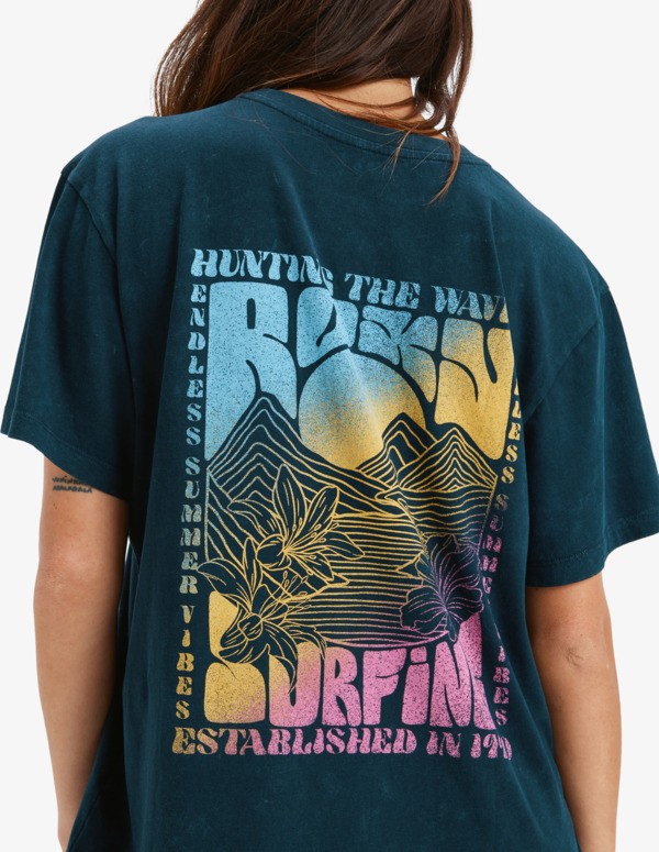 2 Sunnyoversize Optic Wash - Oversized T-Shirt for Women Black ERJZT06022 Roxy