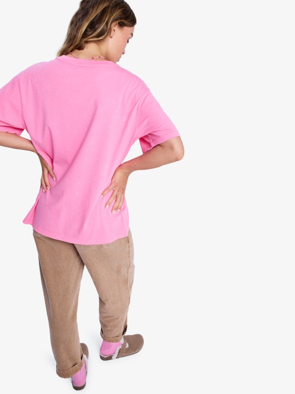 4 Sunnyoversize Optic Wash - Oversized T-Shirt for Women Pink ERJZT06022 Roxy