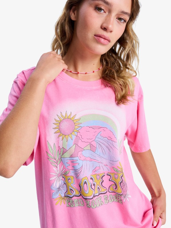 2 Sunnyoversize Optic Wash - Oversized T-Shirt for Women Pink ERJZT06022 Roxy