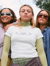 0 Beach Love - Cropped T-Shirt for Women White ERJZT06026 Roxy