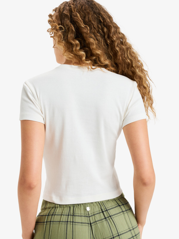 4 Beach Love - Cropped T-Shirt for Women White ERJZT06026 Roxy