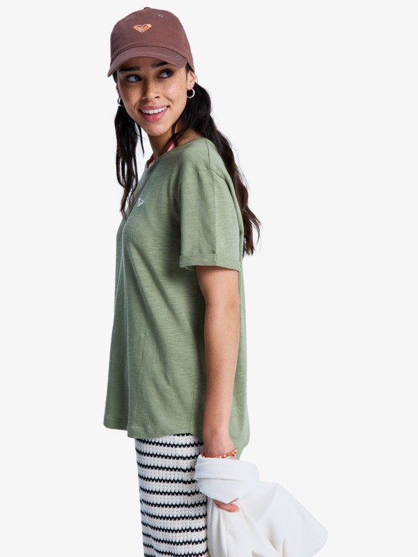 1 Oceanwave Regular Emby - Short Sleeve T-Shirt for Women Green ERJZT06030 Roxy