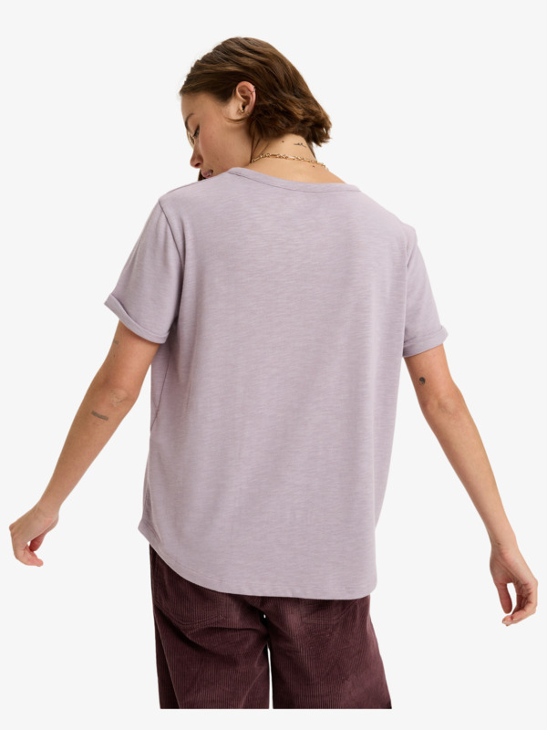 3 Oceanwave Regular Emby - Short Sleeve T-Shirt for Women Purple ERJZT06030 Roxy