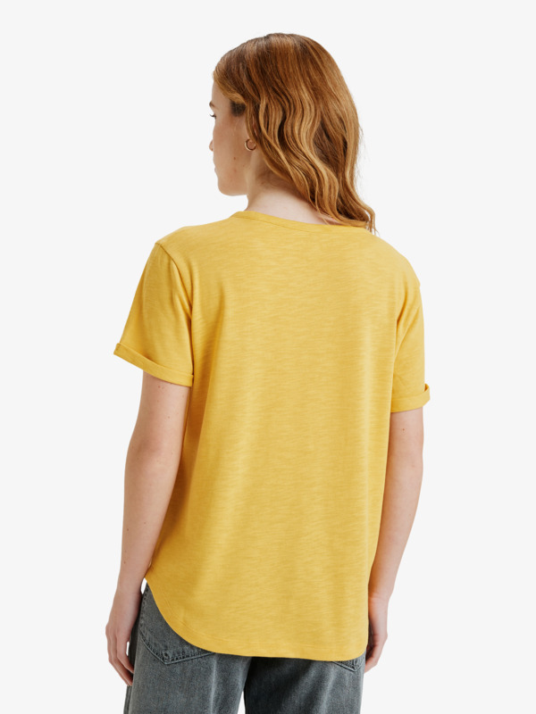 3 Oceanwave Regular Emby - Short Sleeve T-Shirt for Women Yellow ERJZT06030 Roxy