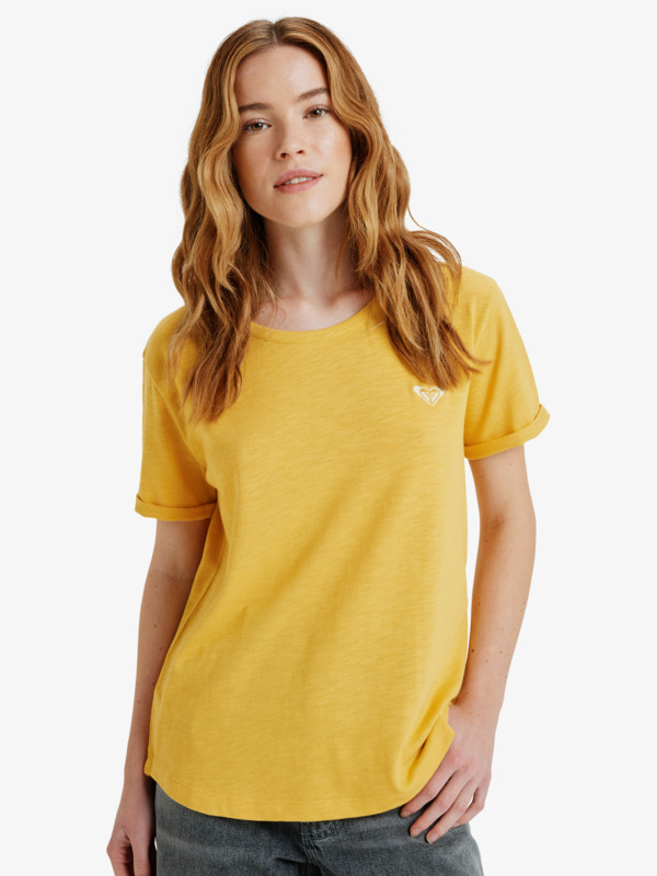 0 Oceanwave Regular Emby - Short Sleeve T-Shirt for Women Yellow ERJZT06030 Roxy