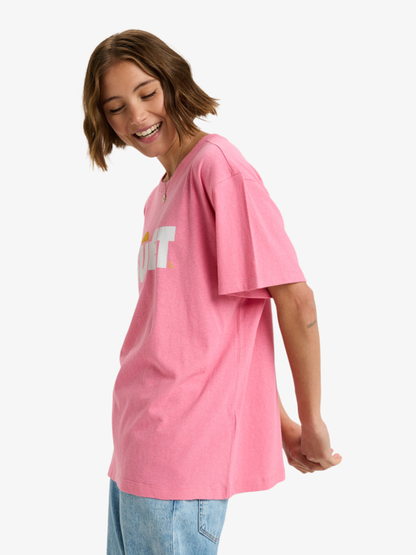 1 Sunny Easy - Short Sleeve T-Shirt for Women Pink ERJZT06033 Roxy